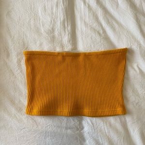 UO yellow ribbed tube top - Extra small